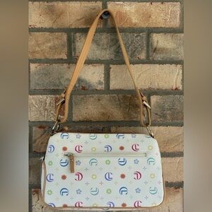 CL America Crossbody Purse Color, White With Logo, Two Zipped Closing Pockets